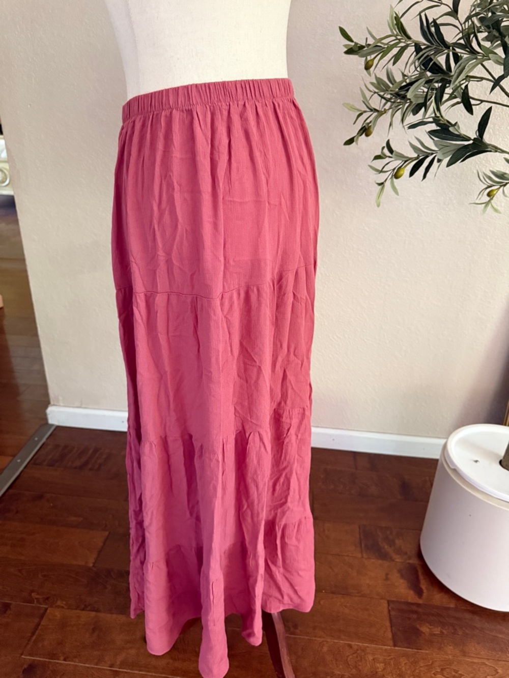 Women’s Maxi Skirt in Dusty Rose - Elastic Waist